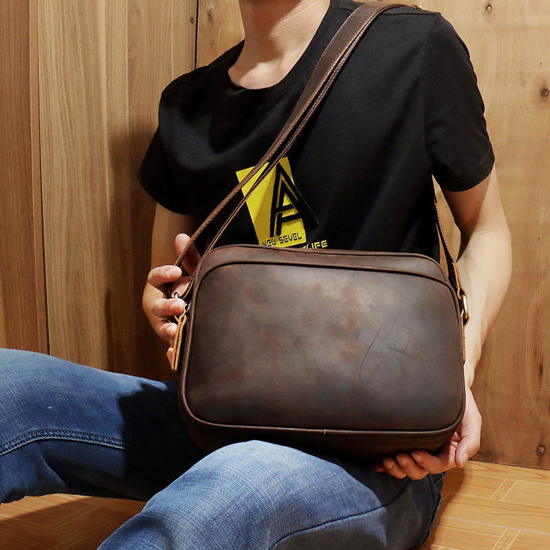 Messenger Bag — Compact Cowhide Organizer — detail view 3