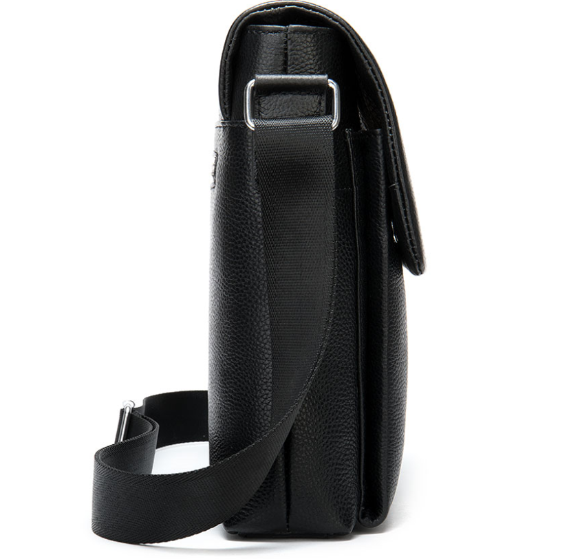 Messenger Bag — Vertical Cowhide Flap — detail view 2